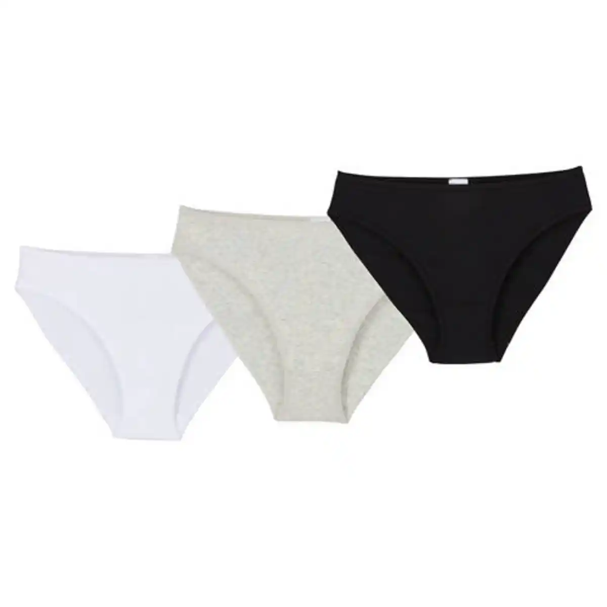 Bild 1 von UP2FASHION BASICS Damen Basic-Slips 3er Pack, Schwarz-Weiß-Grau, S