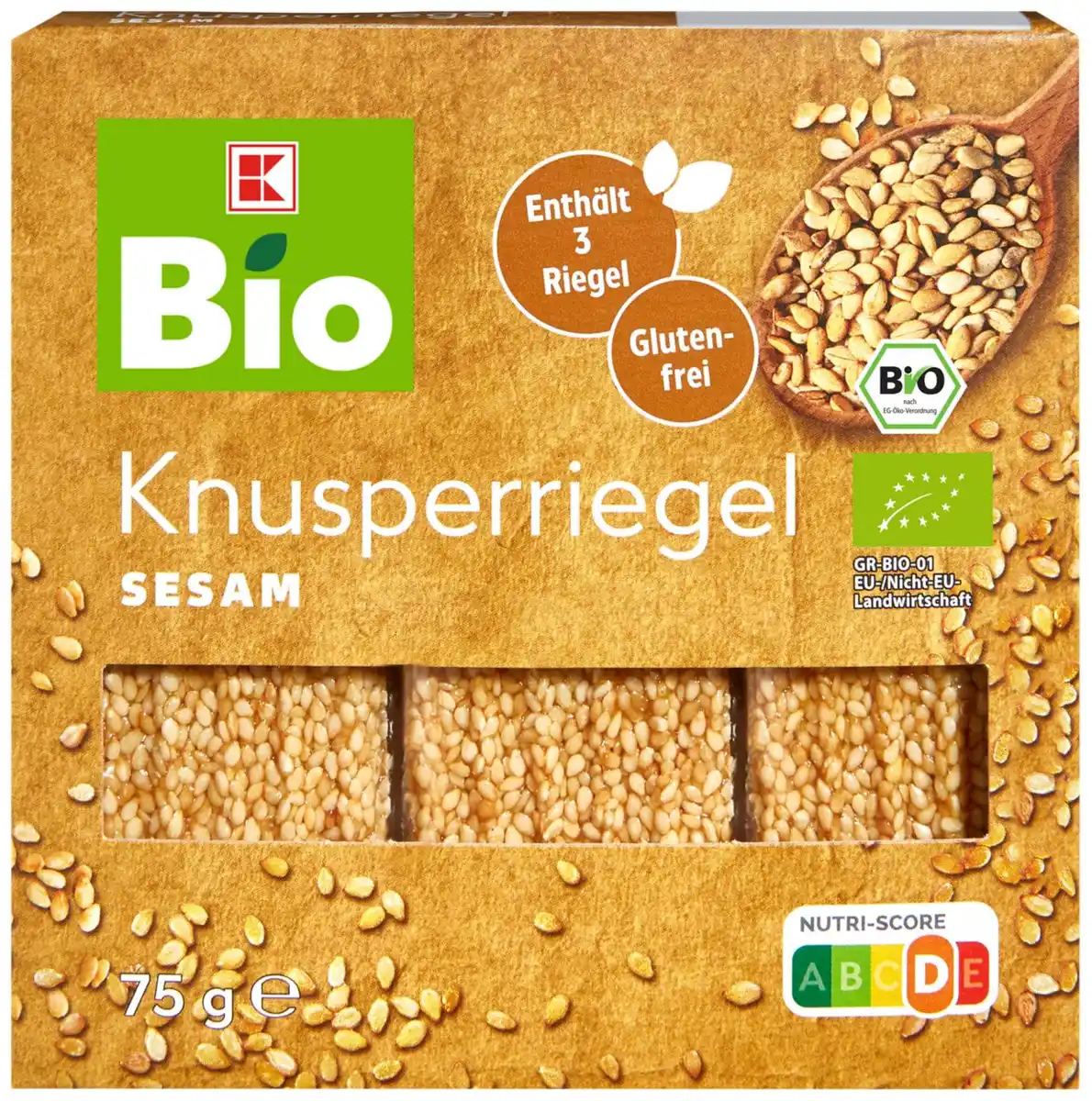 Bild 1 von K-BIO Bio-Knusperriegel, 3 St. = 75-g-Packg.