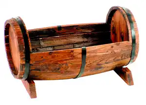 Holz-Pflanzfass ca. L 50 x B 30 x H 28 cm