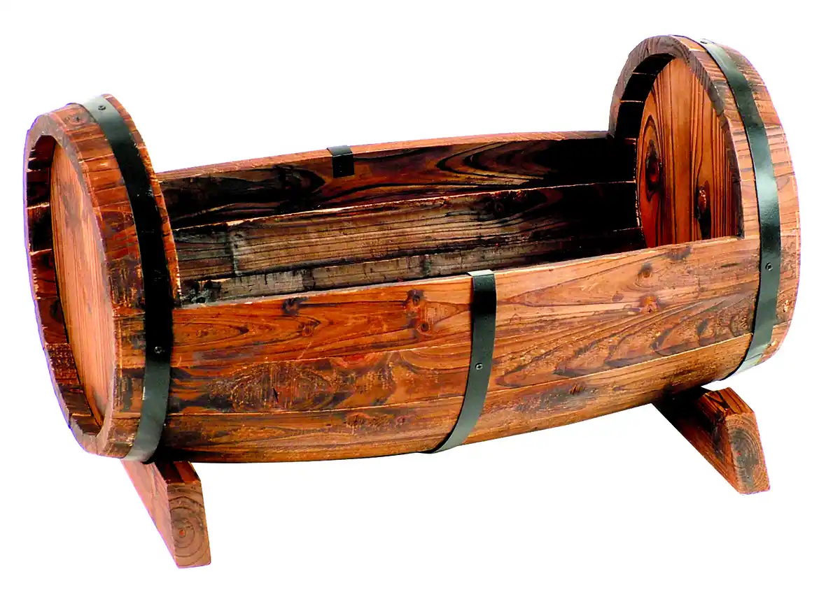 Bild 1 von Holz-Pflanzfass ca. L 50 x B 30 x H 28 cm