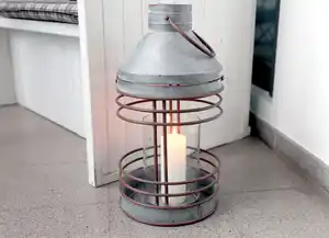 Outdoor-Laterne aus Zink mit Glaseinsatz 40,5cm