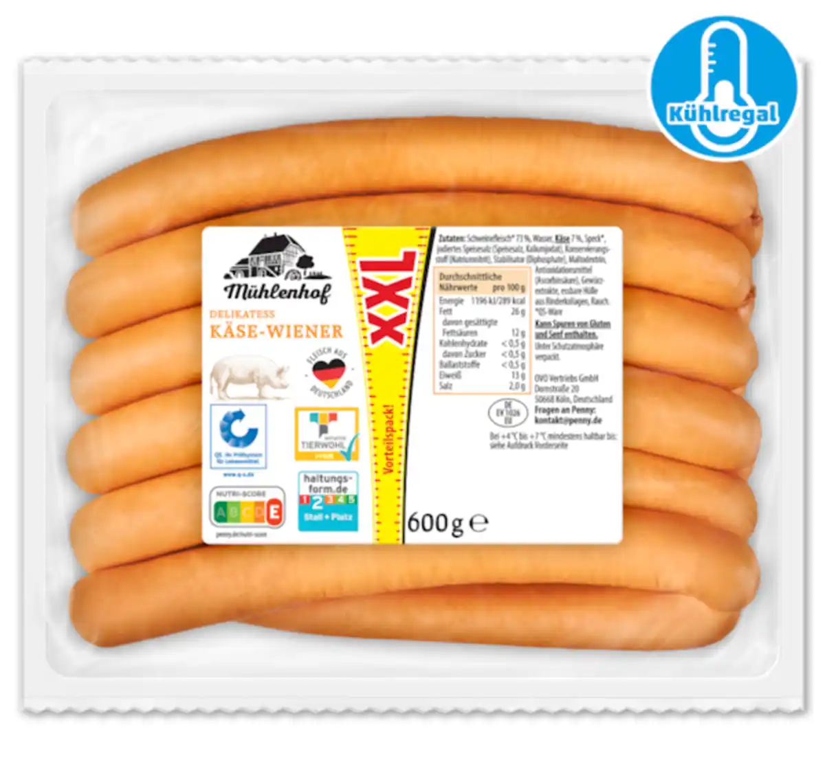 Bild 1 von MÜHLENHOF XXL Delikatess Käse-Wiener*