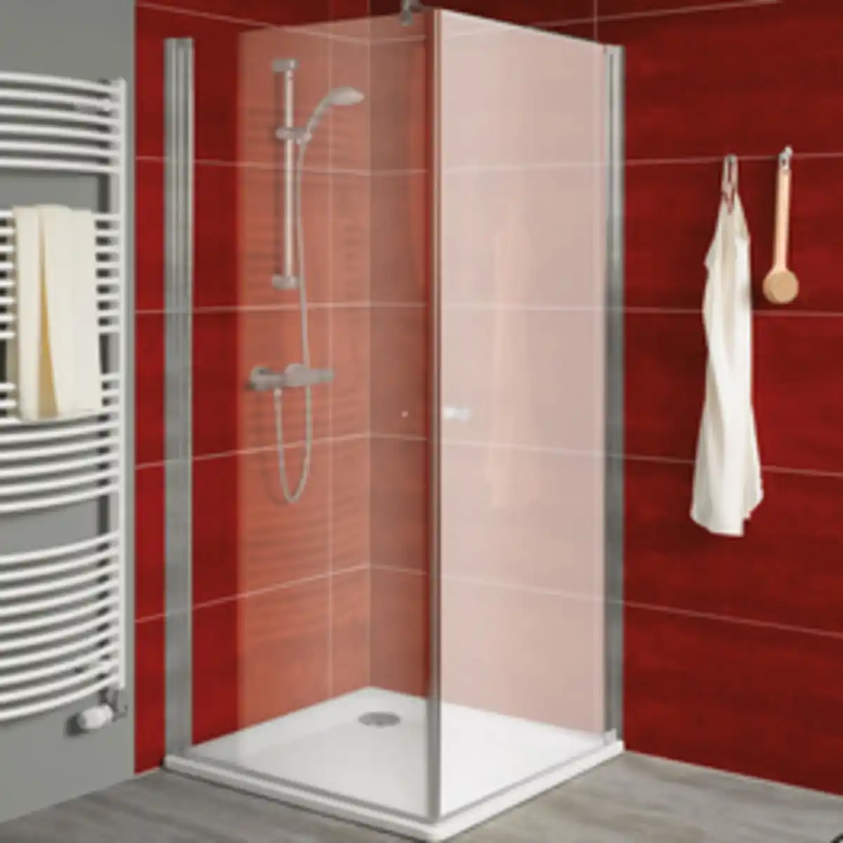 Bild 2 von WELLWATER Seitenwand »Sirius«, BxH: 90 x 190 cm, ESG, Ecke