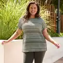 Bild 1 von Damen-T-Shirt im Strick-Design, große Größen