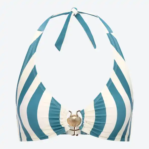 Bild 3 von Damen-Bikini-Oberteil mit Streifenmuster