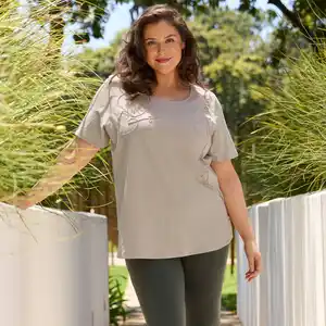 Damen-T-Shirt aus Baumwolle, große Größen