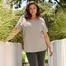 Bild 1 von Damen-T-Shirt aus Baumwolle, große Größen