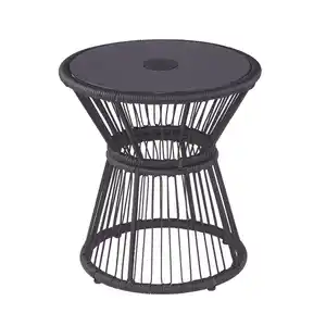 Beistelltisch 'Coco' Stahl/Sicherheitsglas Ø 46 x 50,5 cm