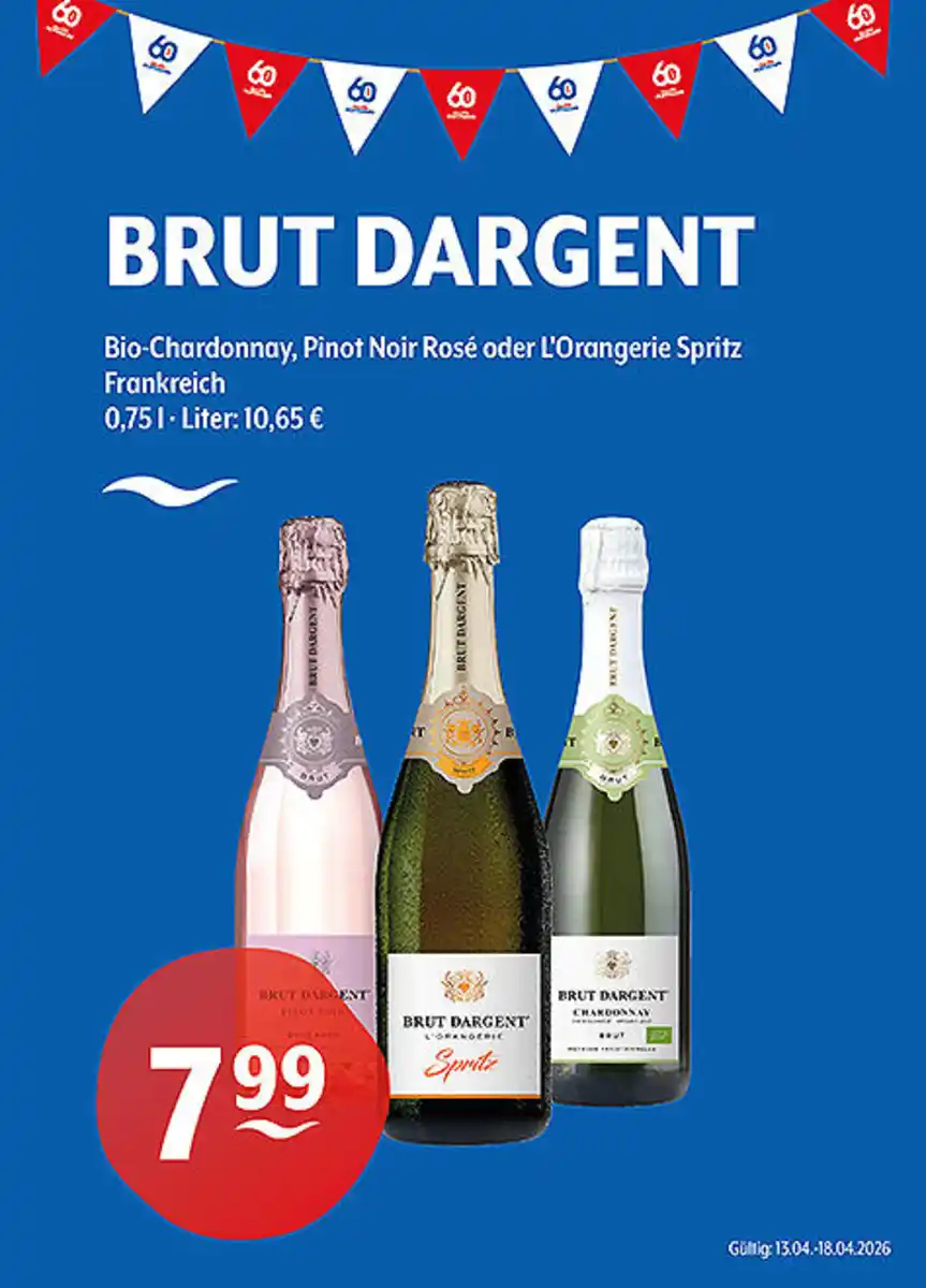 Bild 1 von BRUT DARGENT Bio-Chardonnay, Pinot Noir Rosé oder L'Orangerie SpritzFrankreich