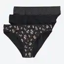 Bild 1 von Damen-Minislip mit Blumen-Muster, 3er-Pack