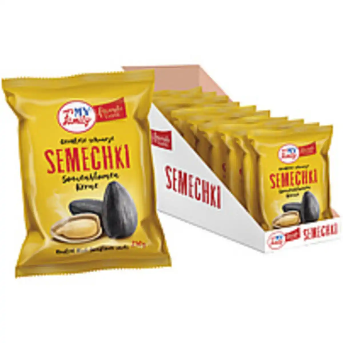 Bild 1 von MY FAMILY Geröstete schwarze Sonnenblumenkerne mit Schale.