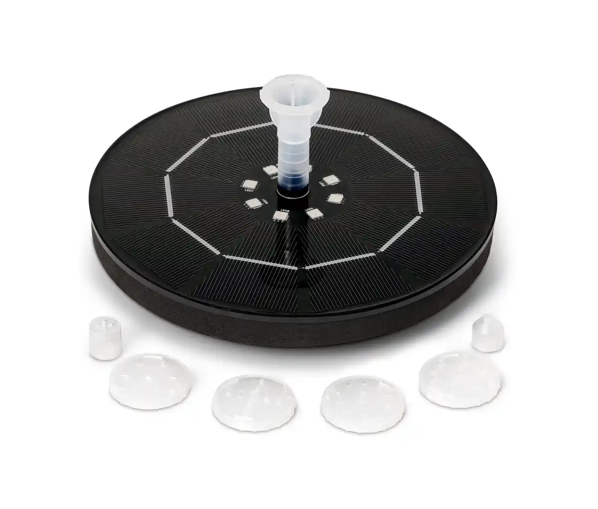 Bild 1 von Schwimmender Solar-Springbrunnen mit Akku und LED-Beleuchtung