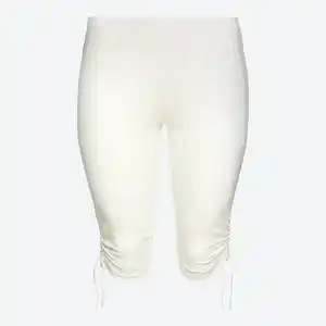 Damen-Capri-Leggings mit Raffung, große Größen