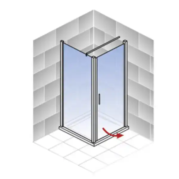 Bild 3 von WELLWATER Seitenwand »Sirius«, BxH: 90 x 190 cm, ESG, Ecke