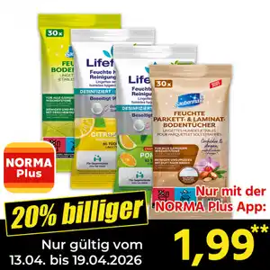 Saubermax/Lifeform Feuchte Boden-/ Reinigungstücher