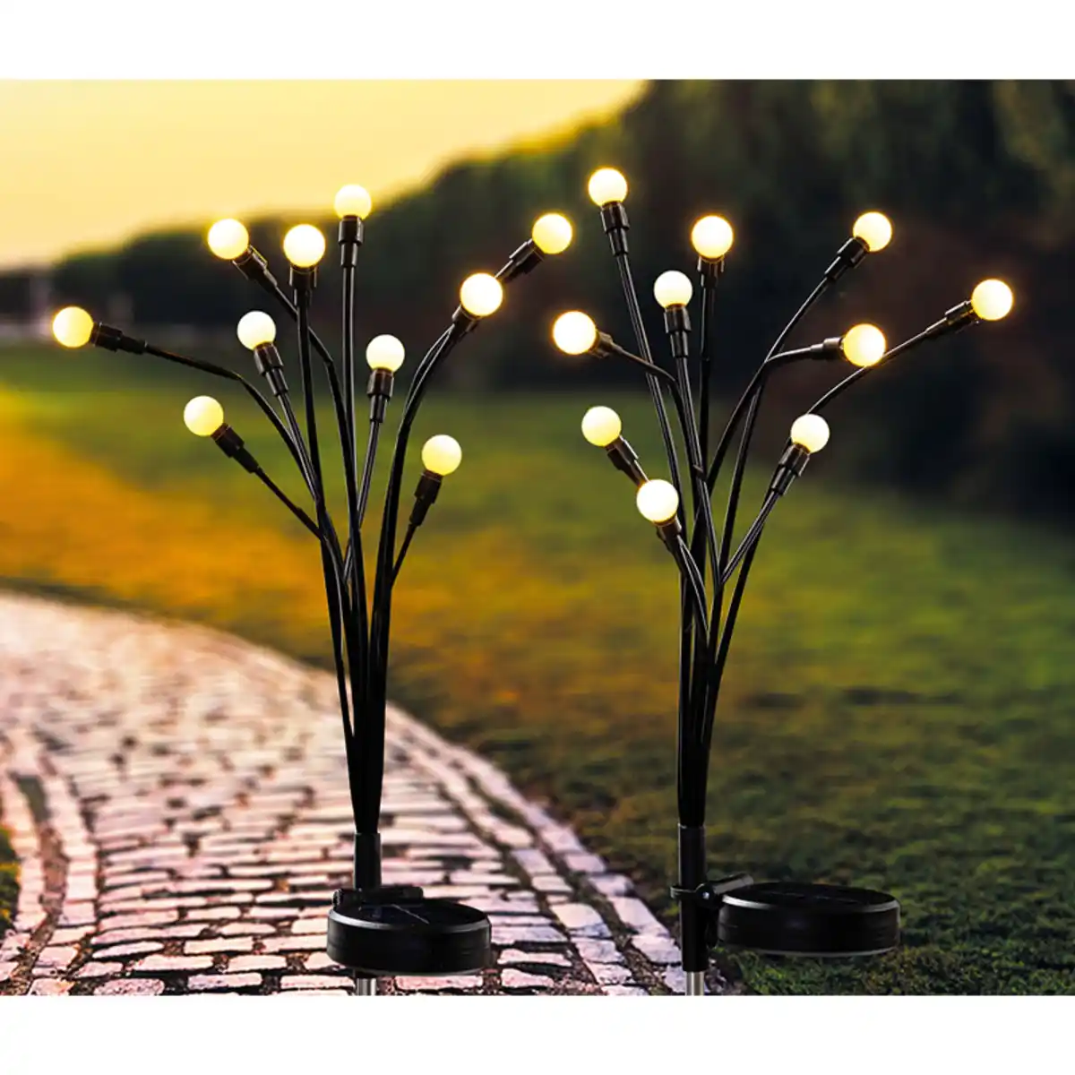 Bild 1 von I-Glow LED-Solar-Flexi-Gartenstecker 2er-Set