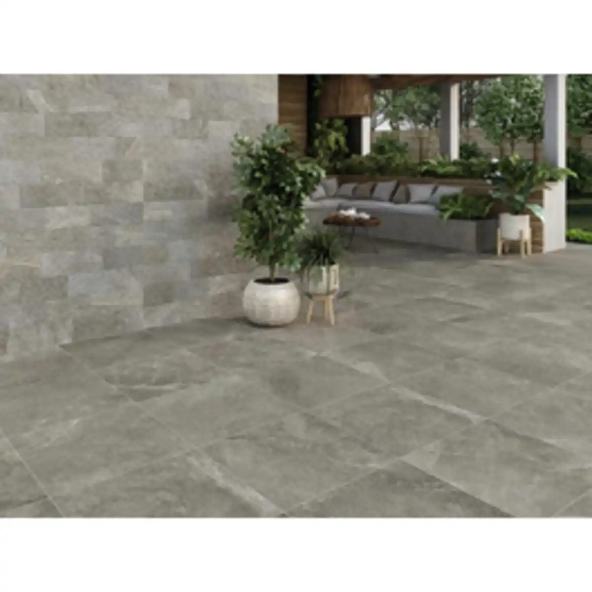 Bild 2 von Mr. GARDENER Terrassenplatte »Milano«, carbon, 59,5 x 59,5 x 2 cm, Keramik