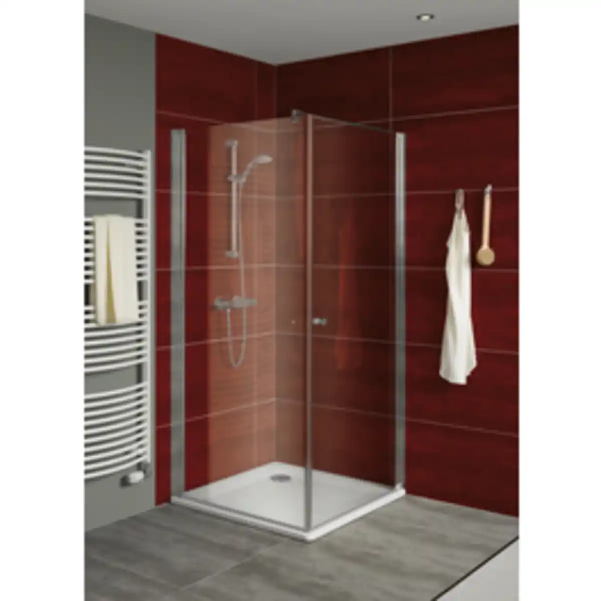 Bild 1 von WELLWATER Seitenwand »Sirius«, BxH: 80 x 190 cm, ESG, Ecke