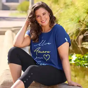 Damen-T-Shirt aus Baumwolle, große Größen