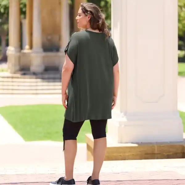 Bild 4 von Damen-Capri-Leggings mit Raffung, große Größen