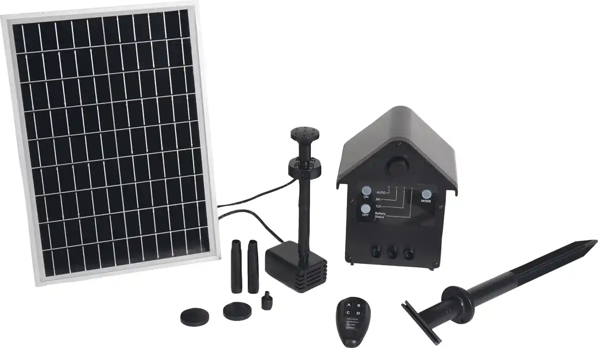 Bild 1 von T.I.P. Solar-Teichpumpen Set 300/9 Fördermenge: 300 l/h 2 W
