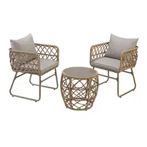 Balkonmöbelset 'Patricia' Stahl braun 3-teilig