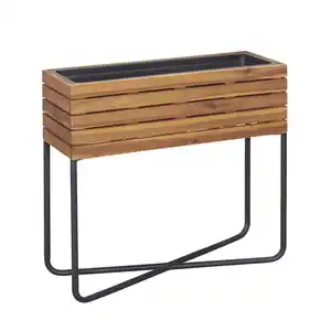 Pflanzgefäß 'Livia' Holz/Stahl 62 x 60 x 22 cm