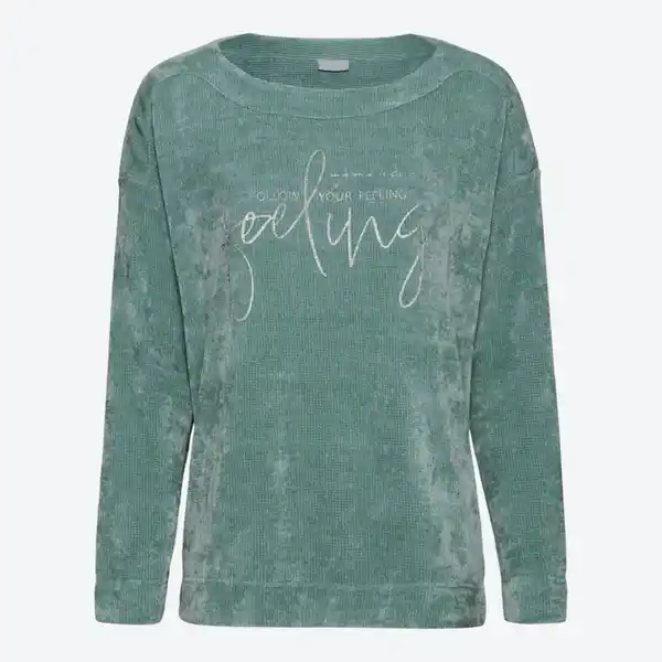 Bild 2 von Damen-Chenille-Pullover mit U-Boot Ausschnitt