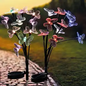 I-Glow LED-Solar-Flexi-Gartenstecker 2er-Set