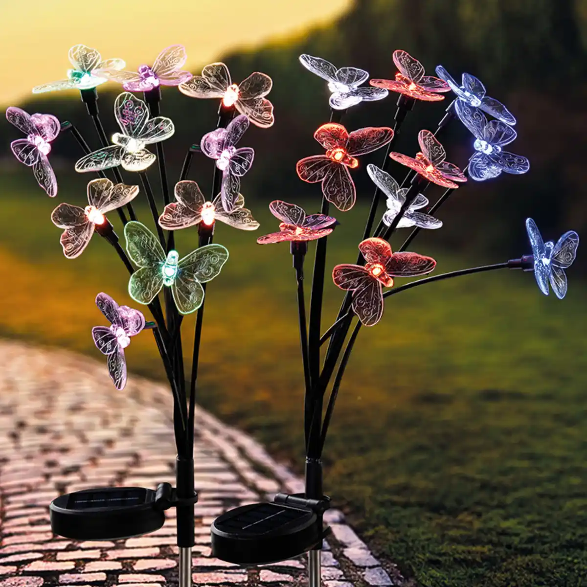 Bild 1 von I-Glow LED-Solar-Flexi-Gartenstecker 2er-Set