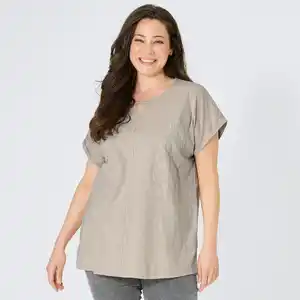 Damen-T-Shirt aus Baumwolle, Große Größen