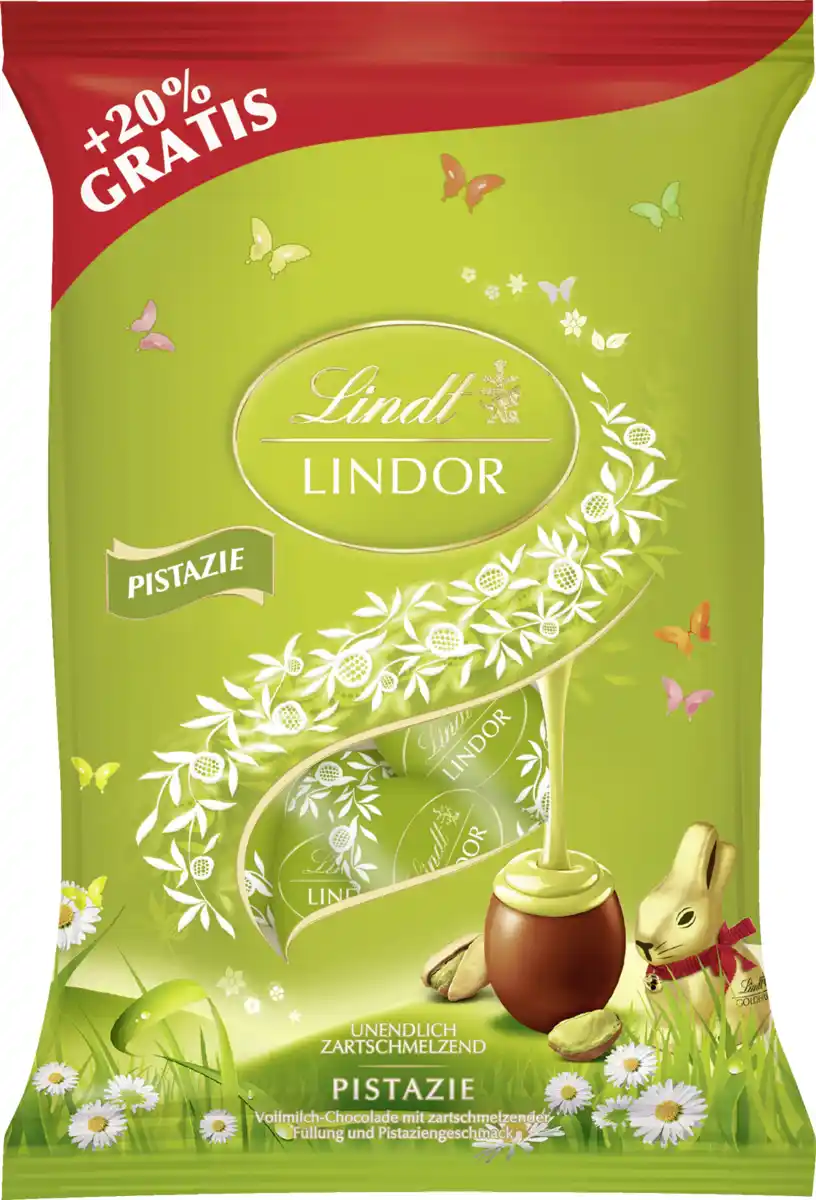 Bild 1 von Lindt Lindor Eier Pistazie, 108 g