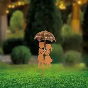 Solarstab "Pärchen" aus Metall, Höhe ca. 47 cm