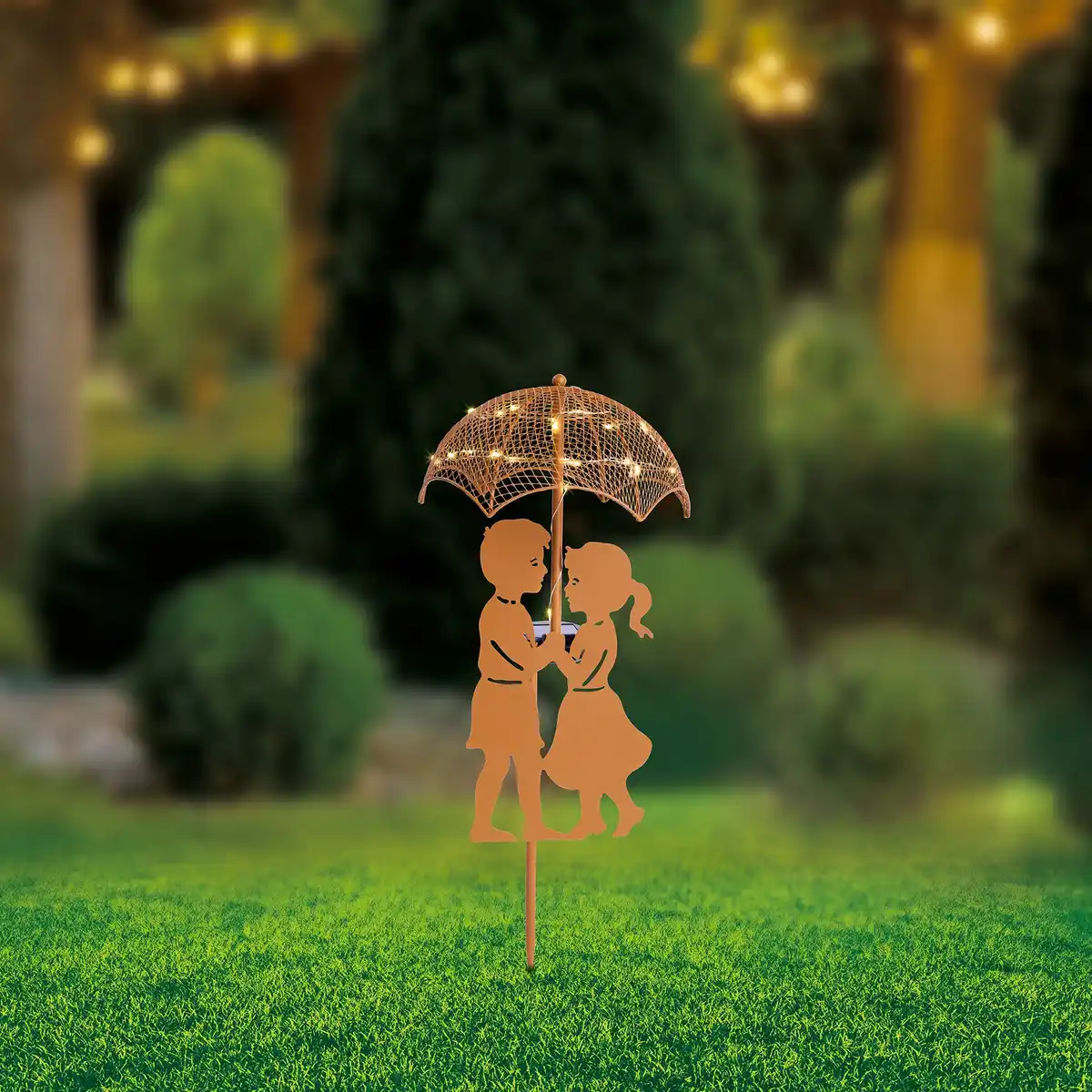 Bild 1 von Solarstab "Pärchen" aus Metall, Höhe ca. 47 cm