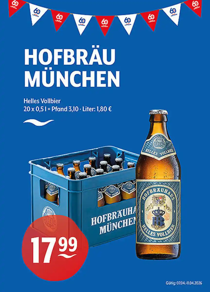 Bild 1 von HOFBRÄU MÜNCHEN Helles Vollbier