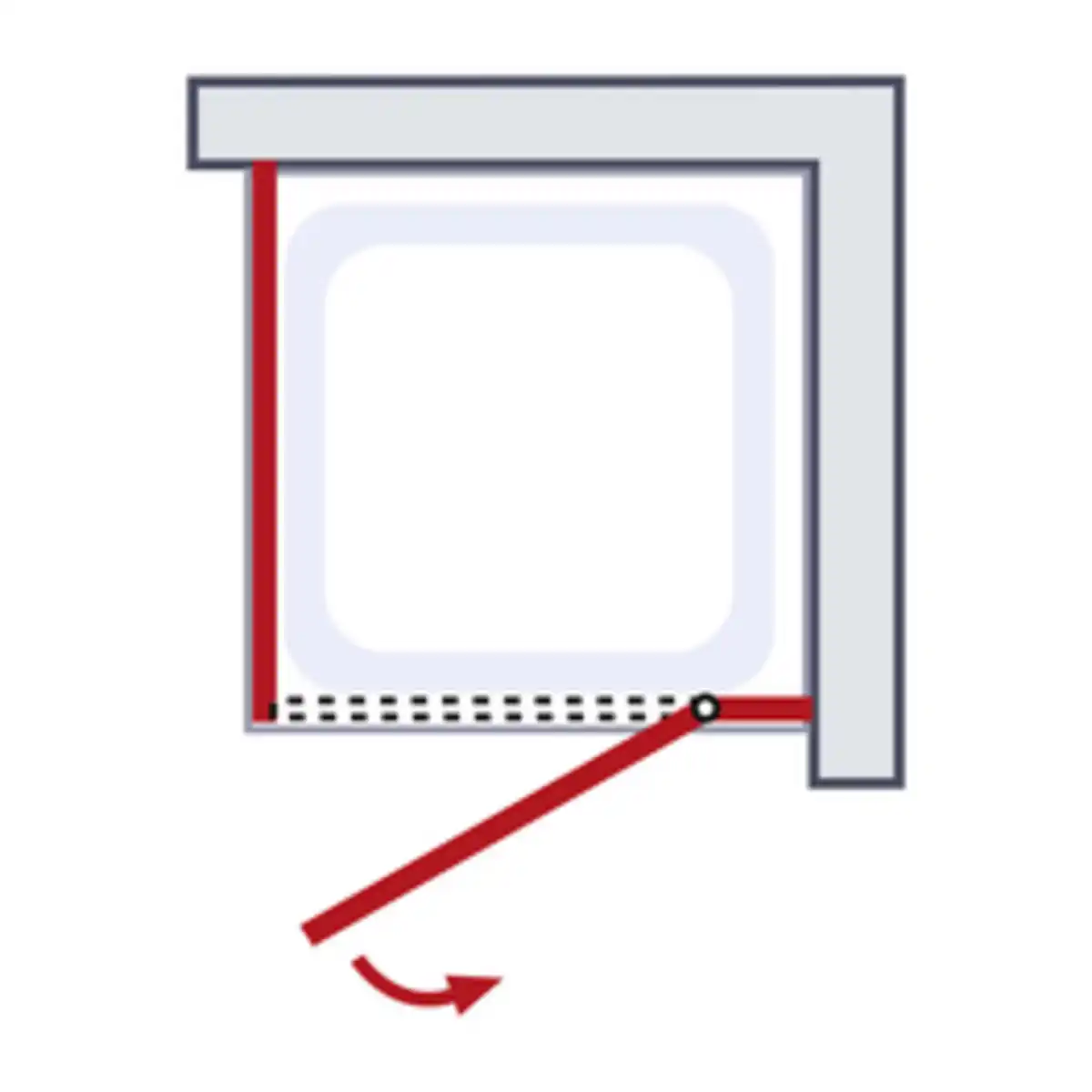 Bild 4 von WELLWATER Seitenwand »Sirius«, BxH: 90 x 190 cm, ESG, Ecke