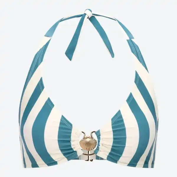 Bild 2 von Damen-Bikini-Oberteil mit Streifenmuster