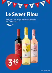 Le Sweet Filou Blanc, Rosé oder RougeSud-Ouest/Frankreich