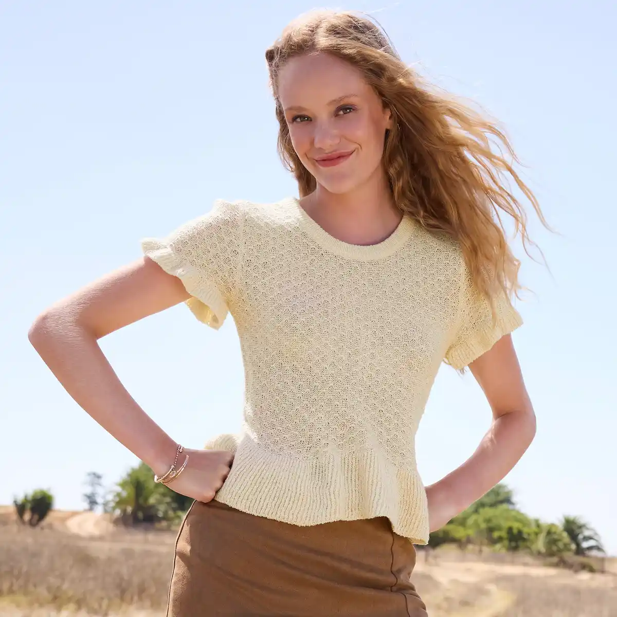 Bild 1 von Damen-T-Shirt im Strick-Design