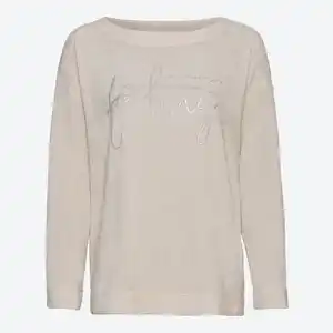 Damen-Chenille-Pullover mit U-Boot Ausschnitt