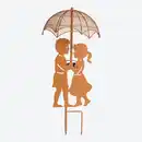 Bild 4 von Solarstab "Pärchen" aus Metall, Höhe ca. 47 cm