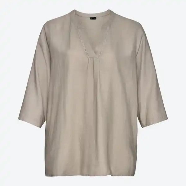 Bild 3 von Damen-Bluse aus Viskose und Leinen, große Größen