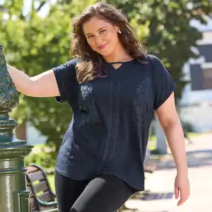 Damen-T-Shirt aus Baumwolle, Große Größen