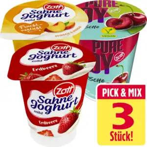 Zott Sahne-Joghurt oder Pure Joy Joghurt