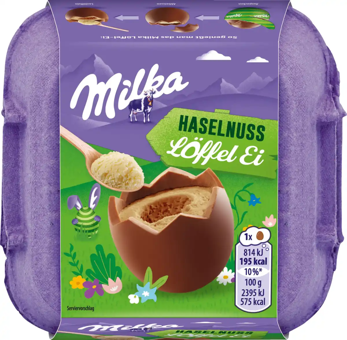 Bild 1 von Milka Löffel-Ei Haselnusscreme, 136 g