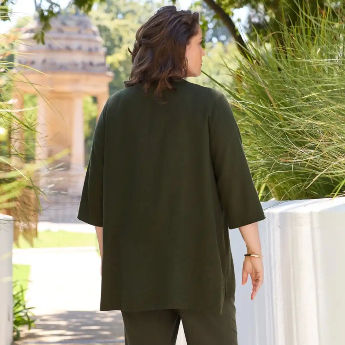 Bild 4 von Damen-Bluse aus Viskose und Leinen, große Größen