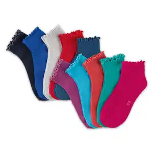 Ellenor Kurzschaft-Socken 5 Paar mit Wellenkante