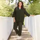 Bild 1 von Damen-Hose aus Viskose und Leinen, große Größen