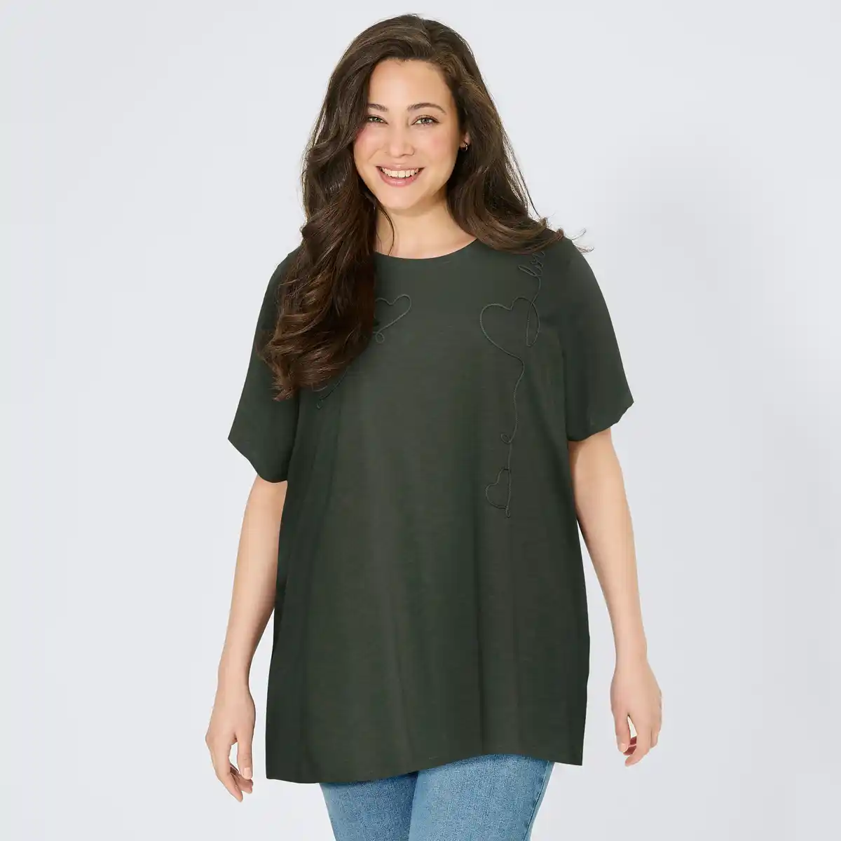 Bild 1 von Damen-T-Shirt aus Baumwolle, große Größen