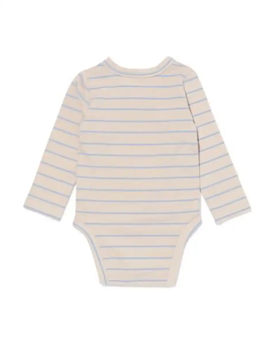 Bild 4 von Mitwachsender Newborn-Wickelstrampler, Streifen ecru